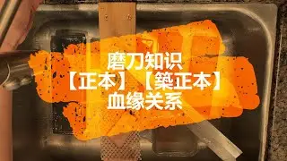 【築正本】(筑地正本),Sharpen knife,$123 Sushi knife.容易打磨,刀刃也非常锋利,重量适中,硬度HRC61,关于(正本)和(築正本)在之前【$557】视频里有做过详细解释