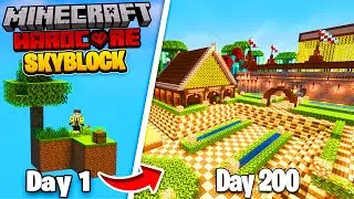 I Survived Complete 200 Days on SKYBLOCK in Minecraft Hardcore (HINDI)