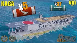 Aircraft Carrier Kaga 5 Kills & 196k Damage | World of Warships Gameplay