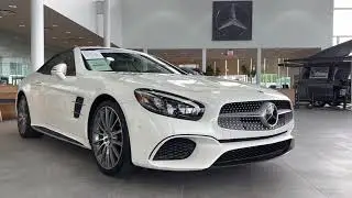 2019 Mercedes-Benz SL 450 designo Diamond White Metallic with Saddle Brown/Black Nappa Leather