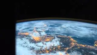 Space Staion View of Snow Covered Alps