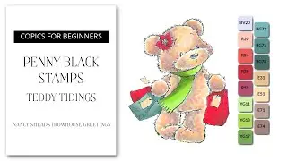 COPIC MARKERS FOR BEGINNERS: How to color Teddy Tidings with Copic Markers