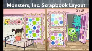Monsters, Inc. 2 Page 12x12 Scrapbook Layout