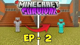 I Made Diamond Armor In My Minecraft Survival Series! 😍 || Minecraft PE Survival Series EP 2
