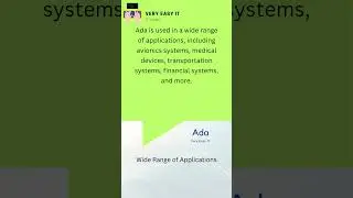 Ada wide range of applications | Very Easy IT #ada #interestingfacts