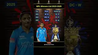 WPL Winners List 2023-2025 #wpl #shorts