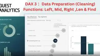 Power BI DAX 3 - Data Preparation   Left, Mid, Right, Find, Len Function