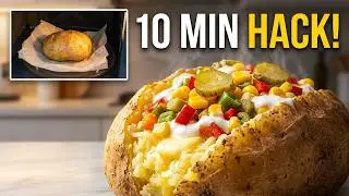 10-Minute Microwave Baked Potato! 🥔 Better than the Oven!