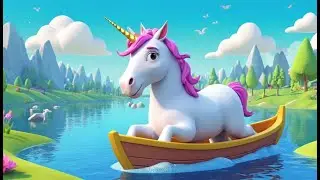 Row Row Your Unicorn | Fun and Magical Kids Nursery Rhyme Animation