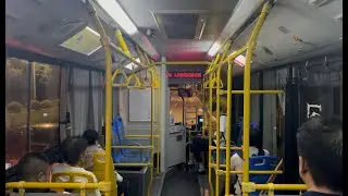【1080P】上海公交松江96路广轩东路龙马路 人民北路沈砖公路夜间原声原速行驶过程