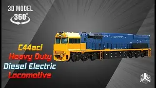 C44aci - Heavy Duty Diesel Electric Locomotive | Markos3d | 360 Degree Turn Around