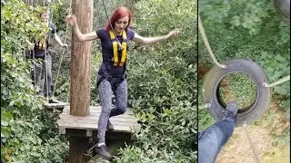Go Ape climbing with iRaffer