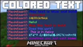 Minecraft Bedrock &mdash; Как изменить цвет текста в чате (Mobile/Xbox/PS4/Windows 10/Switch)