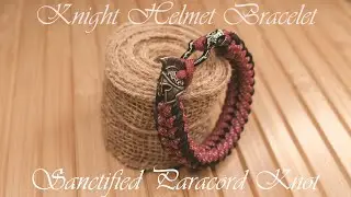 How To Make Paracord Bracelet Sanctified Knot w Knight Helmet