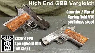 High End GBB Vergleich: BB2K's FPR Springfield V10 Steel & Guarder / Marui Springfield V10 Steel