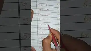 Learn 5 table 5&times;1=? 🤔😱🔢Part-4#table #learn#numbers#preschool#nursery#youtubeshorts#shortsfeed#shorts