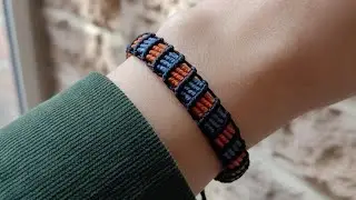 Pulseira Macrame 2 Cores Tutorial Passo a Passo 