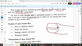 CE3401 Applied Hydraulic Engineering Unit 1 Open channel flow  #ce3401 #hydraulicengineering
