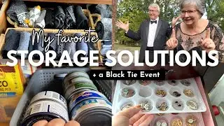Cheap Storage Solutions | Organizing My House in Retirement + Black Tie Wedding + Vlogmas Talk