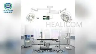 Healicom Medical HLED-700/500E-TV Double-Head Medical LED Ceiling Shadowless Surgical Lamp