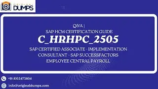 C_HRHPC_2505 Sample Questions & Answers | SAP EC Payroll Certification