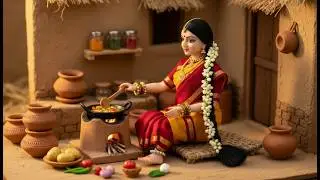 Miniature Doll Fish Curry Cooking ASMR  Indian Village Tiny Kitchen Cooking