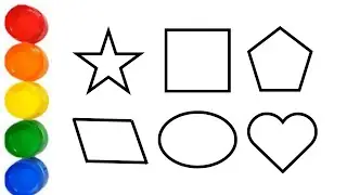 Shapes drawing for kids, Learn 2d shapes, colors for toddlers | Preschool Learning