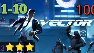 Vector Stage 1-10 Downtown &mdash; 100% PERFECT RUN ⭐⭐⭐ | All Bonus + All Tricks