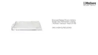 Enclosed Badge Prison Holders Single Use Permanent Locking Portrait Vertical Pack of 100 H EN CLPDCL