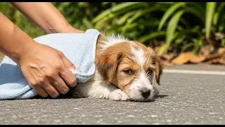 Rescue of a Dying Puppy Found Alone on the Street 🐶