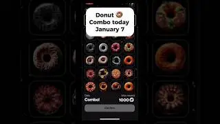 Donut combo today zen January 7 Donut combo telegram | Donot airdrop daily combo#donut