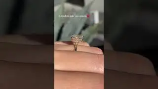 Radiant Cut Moissanite Solitaire Hidden Halo Engagement Ring