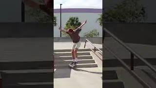 Slow motion tre flip down stairs 🔥