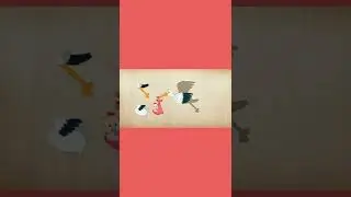 Matching the body parts of the Stork animal #animalpuzzle #puzzle #vidioshort #animation