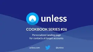 Personalized landing page for contacts at target accounts