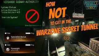 How NOT to access the secret warzone subway tunnel!