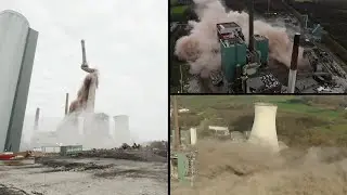 Spektakularna eksplozija i ru&scaron;enje termoelektrane u Nemačkoj