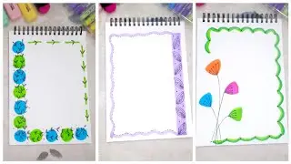 Easy Border Design | File Decoration Ideas | Front Page Design for School Projects