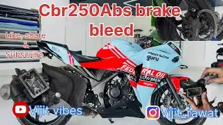 How to bleed your bikes Brake | bleed brake process in cbr250r abs | fix spongy brakes |