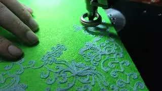 Restored Singer 114w103 Chainstitch Embroidery Machine using Tex 15 Thread and Tex Felt