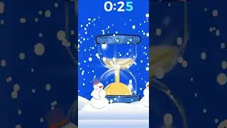 ⛄ 1-Minute Countdown Timer | Snowmen & Falling Snow ❄️ Sand Timer ⏳ | Relaxing Music #timers