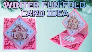 How to Make FUN FOLD CARD for Winter | Winter FUN FOLD CARD Idea