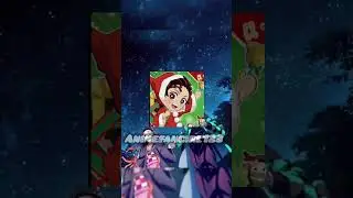 Demon slayer characters in Christmas outfit #demonslayer #anime #tanjiro #christmas #edit #shorts