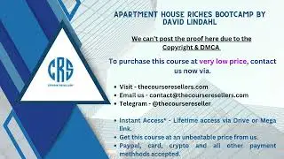 Get - Apartment House Riches Bootcamp by David Lindahl