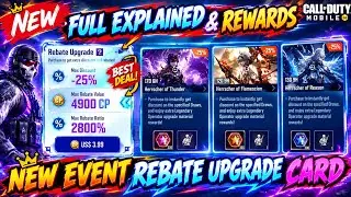 NEW EVENT REBATE UPGRADE CARD LIVE IN CODM | HOW UNLOCK REBATE UPGRADE CARD EVENT REWARDS IN CODM 