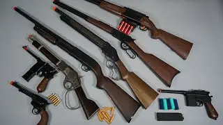 CowBoy Wild West Shell ejecting Toy Gun Airsoft Nerf Gun- Winchester rifle C96 - Toy Guns Collection