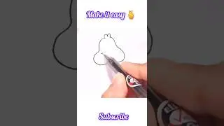 #makeiteasy #hippo #drawing #art #easy #shorts #ytshort #howto #viral #blackpen #trendingart #kids