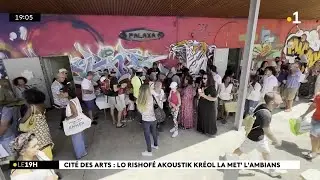 Navé l'ambians zordi la Cité des Arts ! Rishofé dann zassiet et la misik dann zorey.