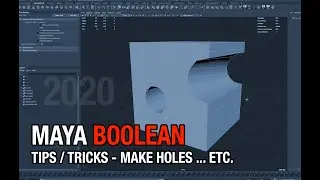 Quickly Make Clean Holes in Maya (Boolean)
