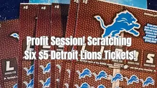 Profit Session! Scratching Six $5 Detroit Lions Tickets!